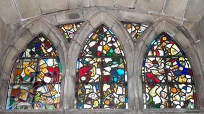 The patchwork stained glass window